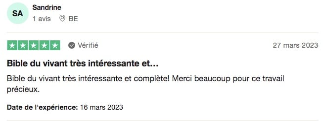 Avis Trustpilot Livre pas a pas