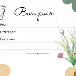 Carte cadeau Pas à Pas : bouquet de ciboulette en fleurs à l'aquarelle